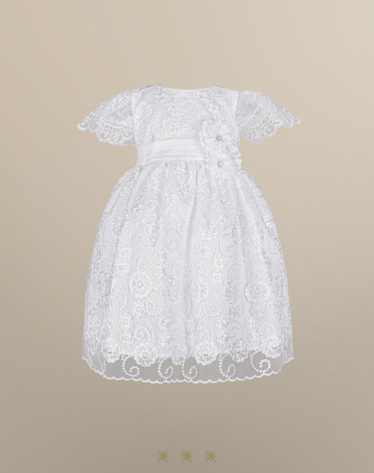 Vestido Infantil blanco B3-049