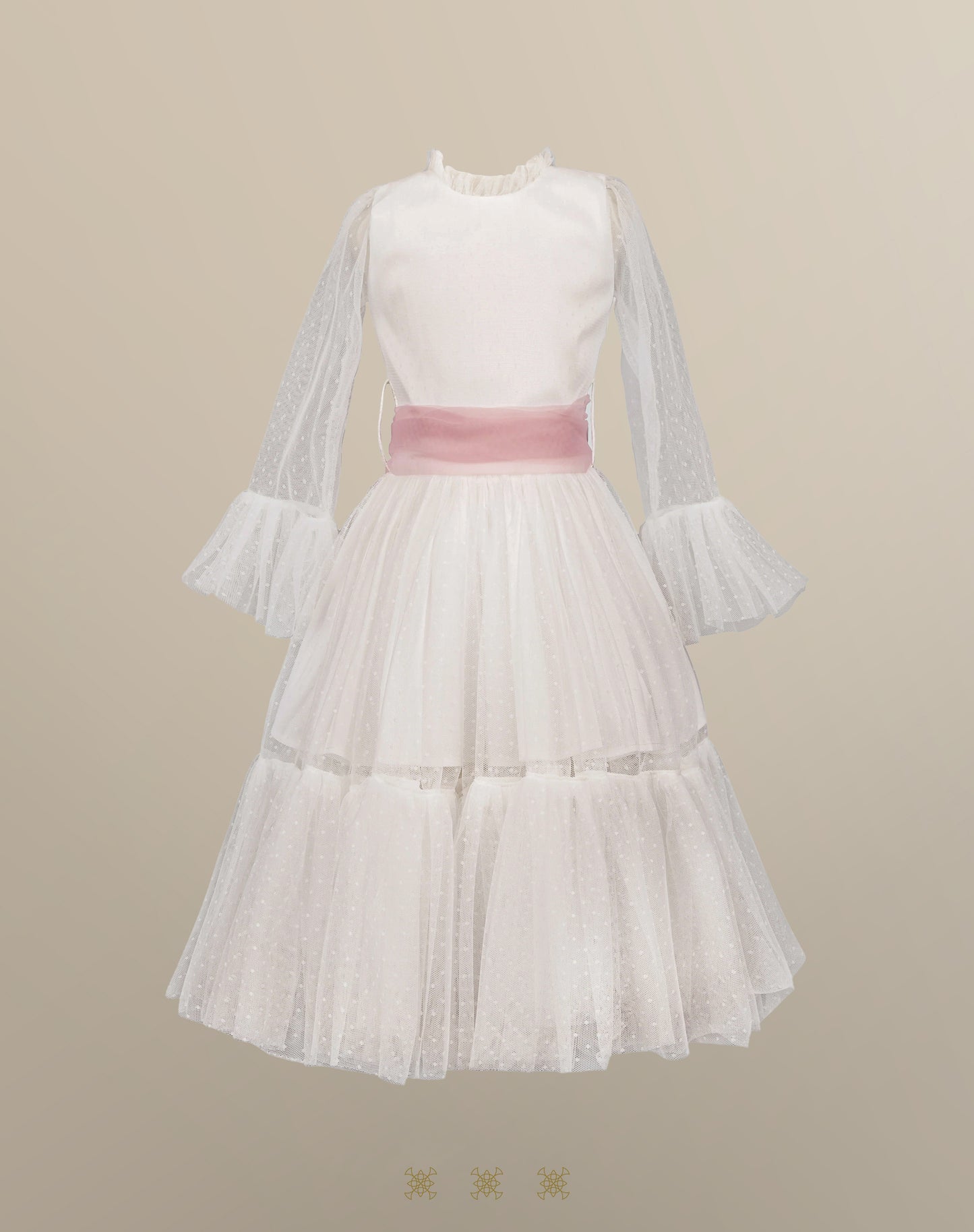 Vestido Infantil Hueso B7-001