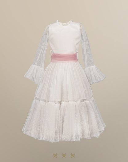 Vestido Infantil Hueso B7-001
