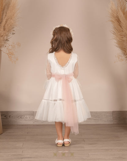 Vestido Infantil Hueso B7-001