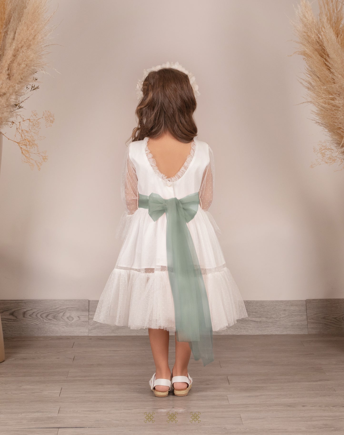 Vestido Infantil Hueso B7-001