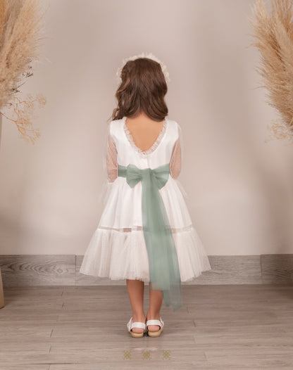 Vestido Infantil Hueso B7-001