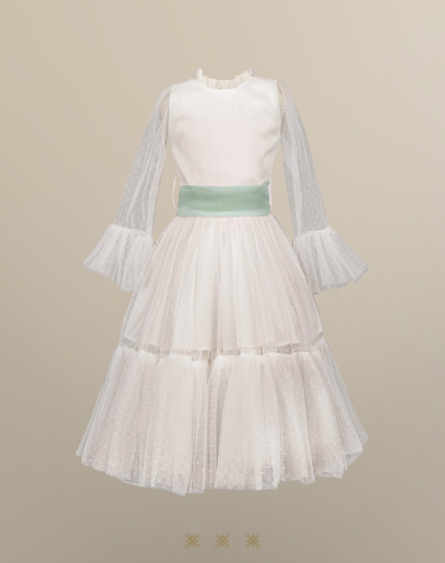 Vestido Infantil Hueso B7-001