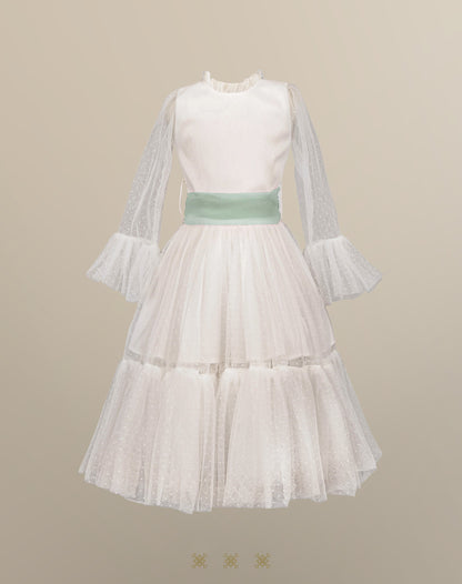 Vestido Infantil Hueso B7-001