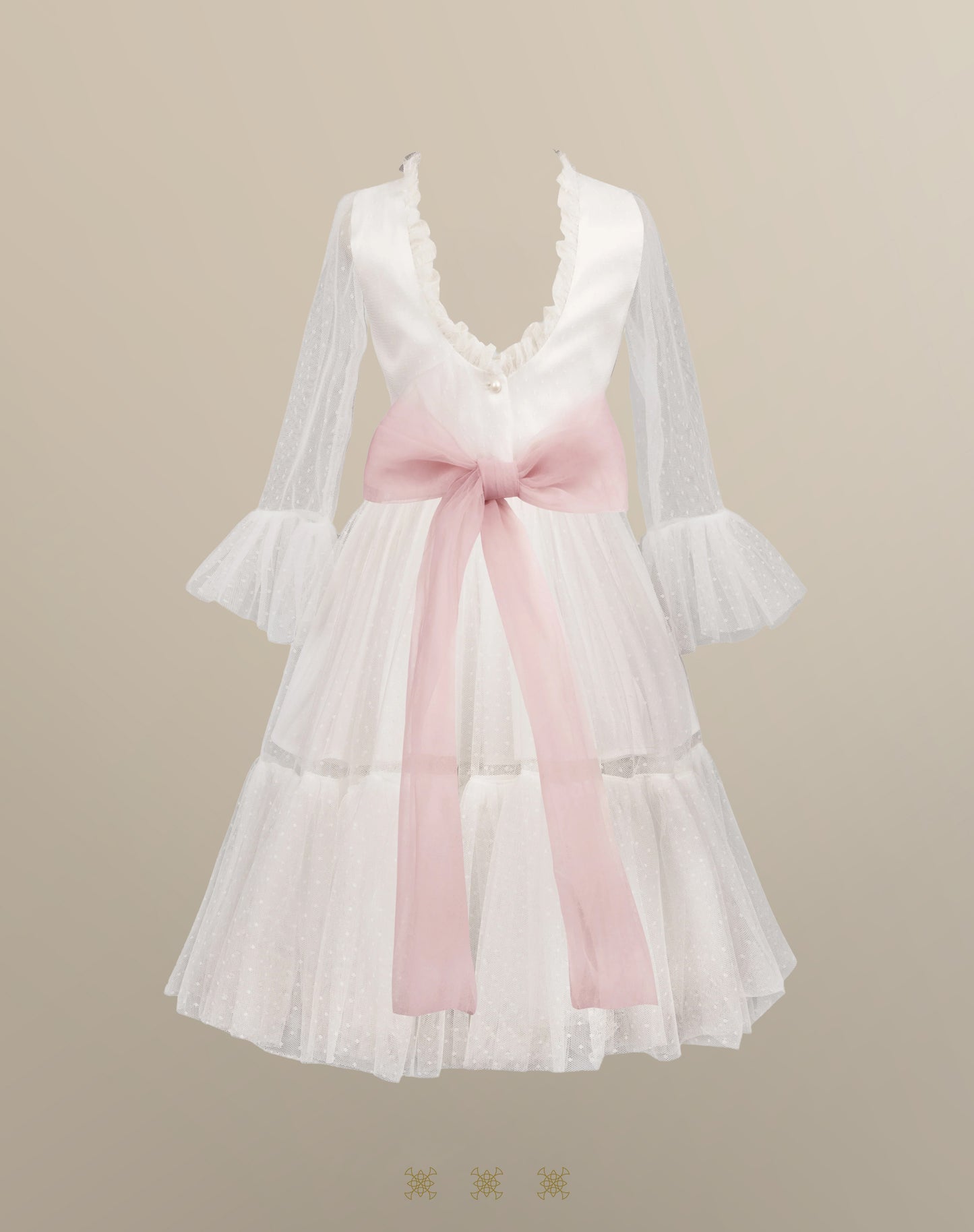 Vestido Infantil Hueso B7-001