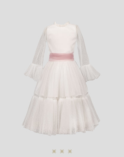 Vestido Infantil Hueso B7-001