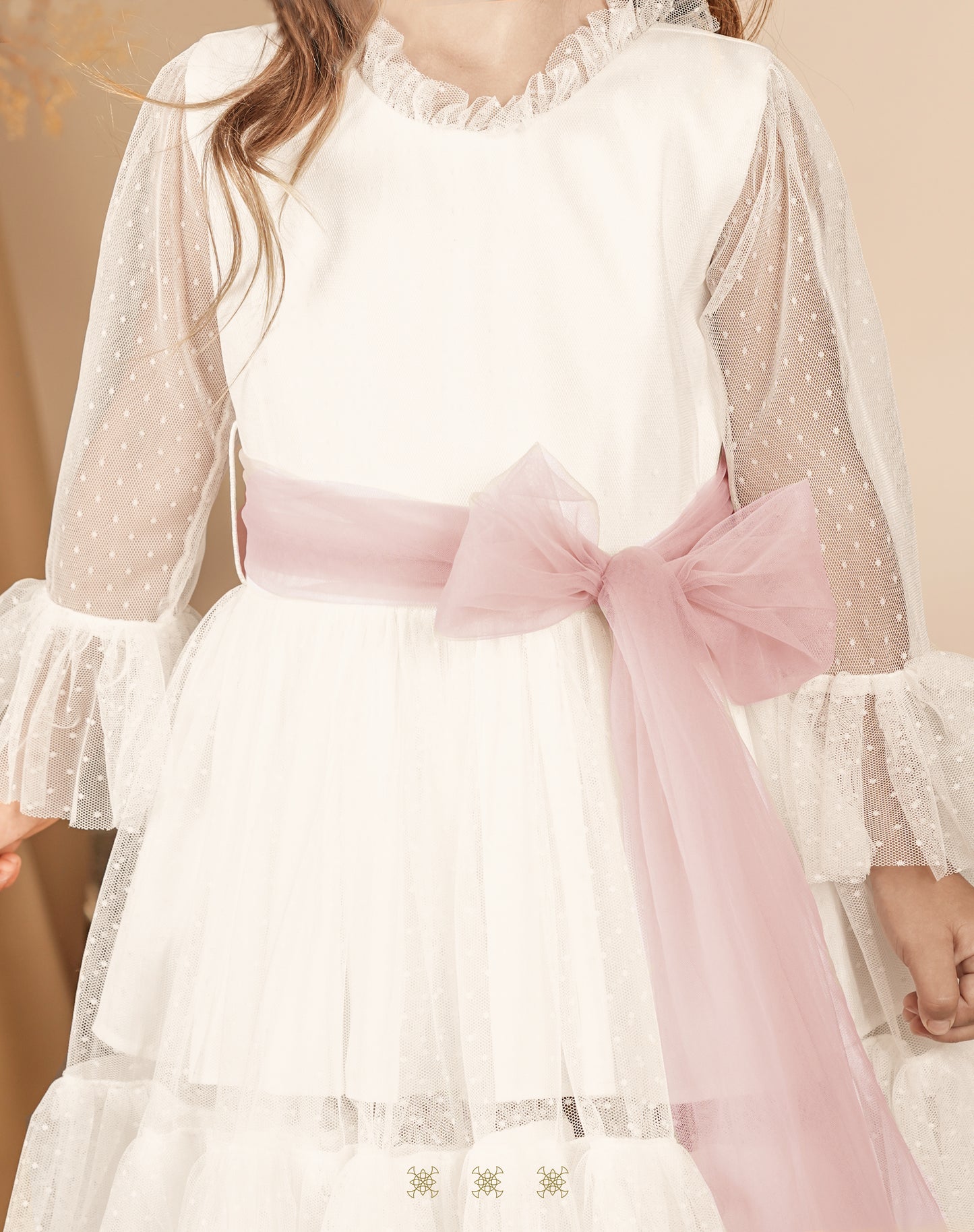 Vestido Infantil Hueso B7-001