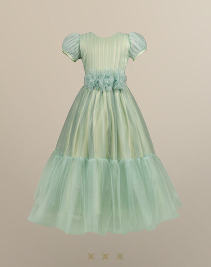 Vestido Infantil verde B7-006