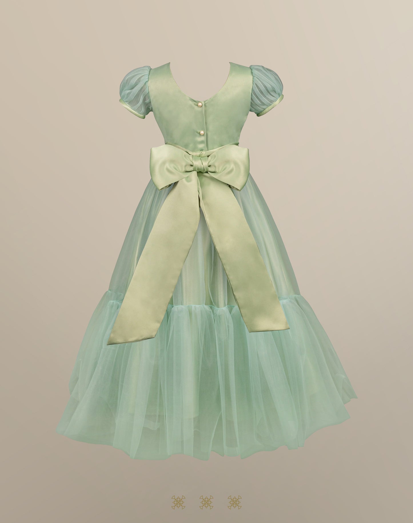 Vestido Infantil verde B7-006
