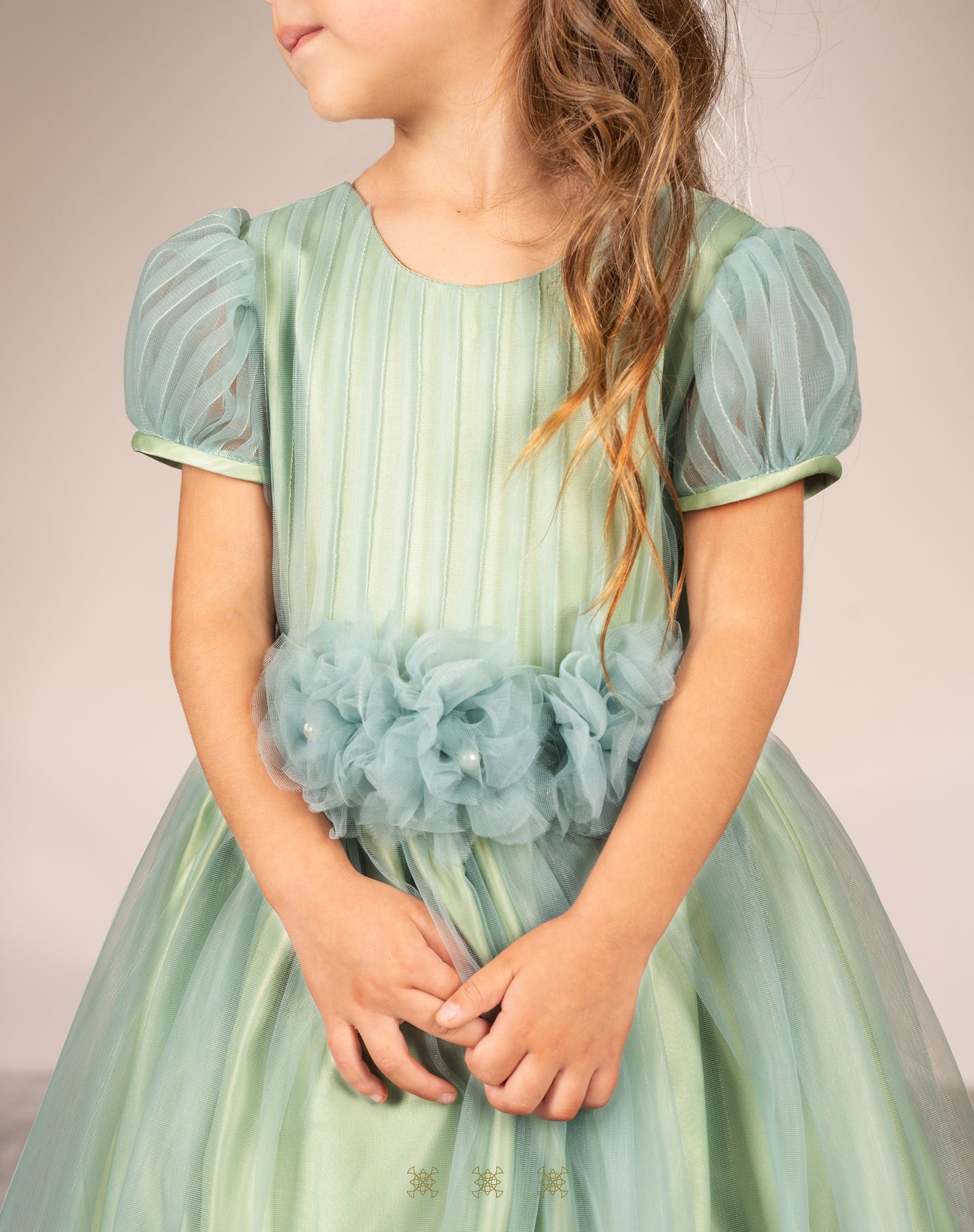 Vestido Infantil verde B7-006