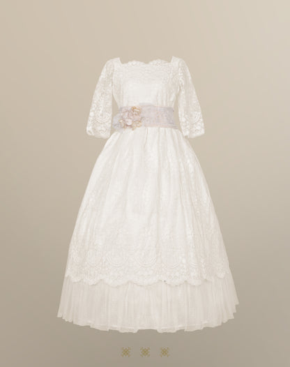 Vestido juvenil hueso C3-003