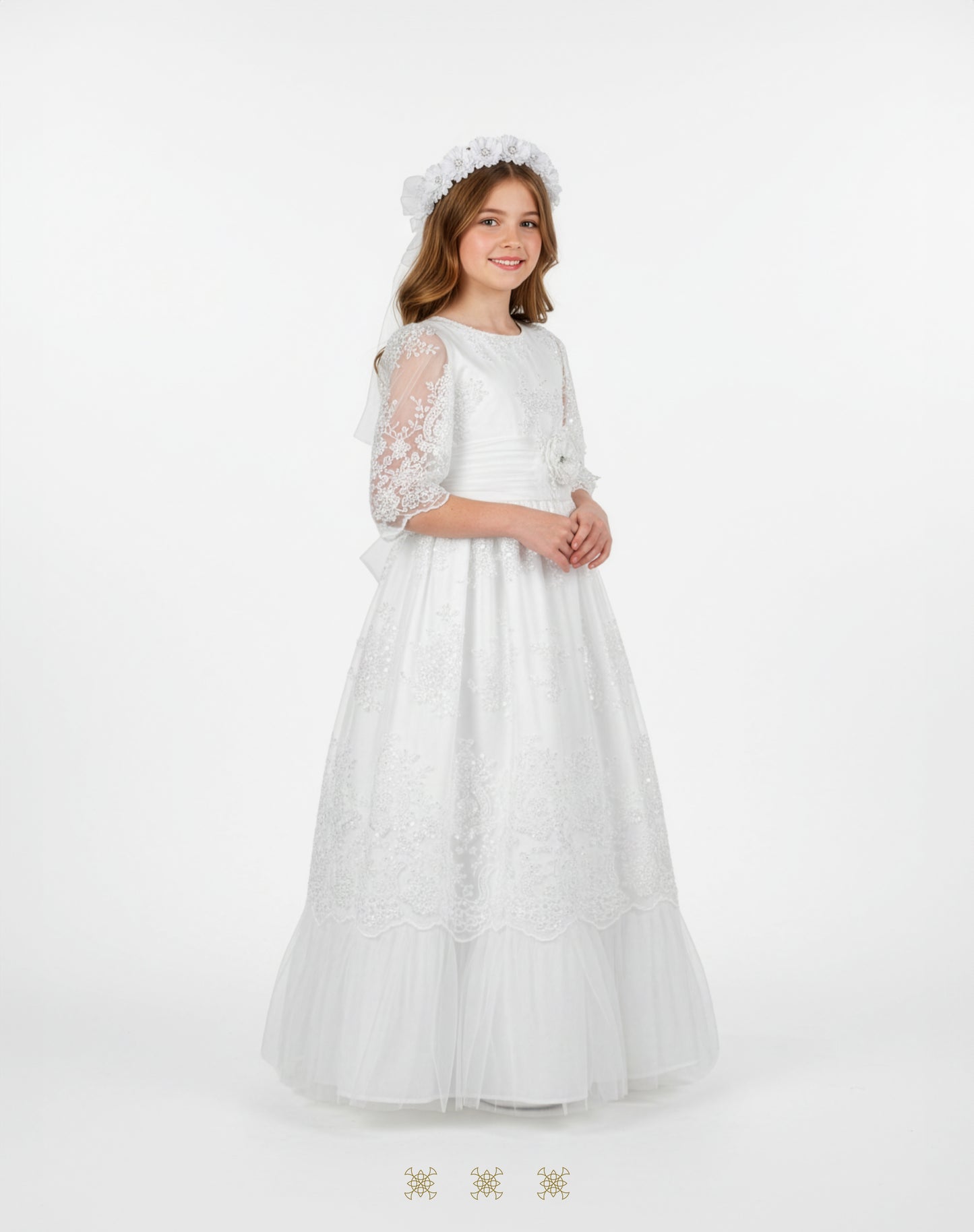 Vestido juvenil blanco C3-015