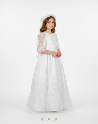 Vestido juvenil blanco C3-015