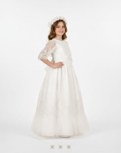 Vestido juvenil hueso C3-015