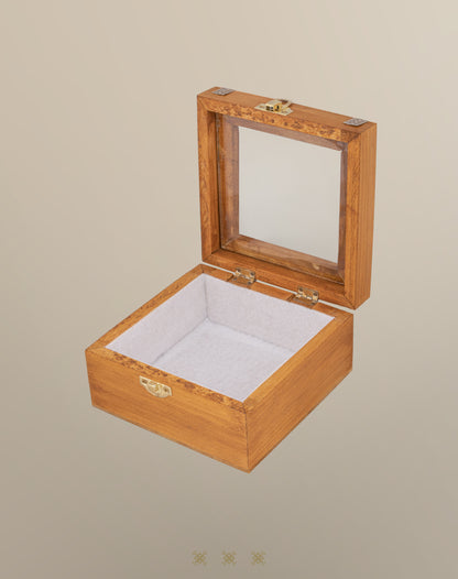 Cofre de lazo de boda dorado C7-015