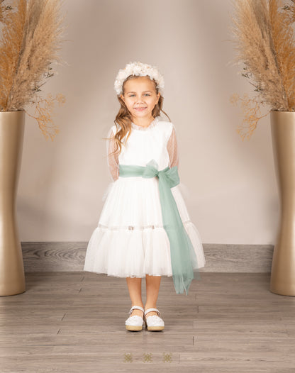 Vestido Infantil Hueso B7-001